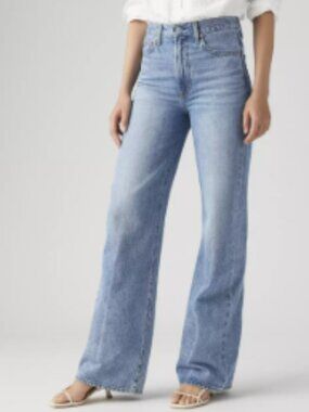 Levi’s Ribcage Wide Leg Jeans – Medium Wash “Not The Same” Size: W25 L32